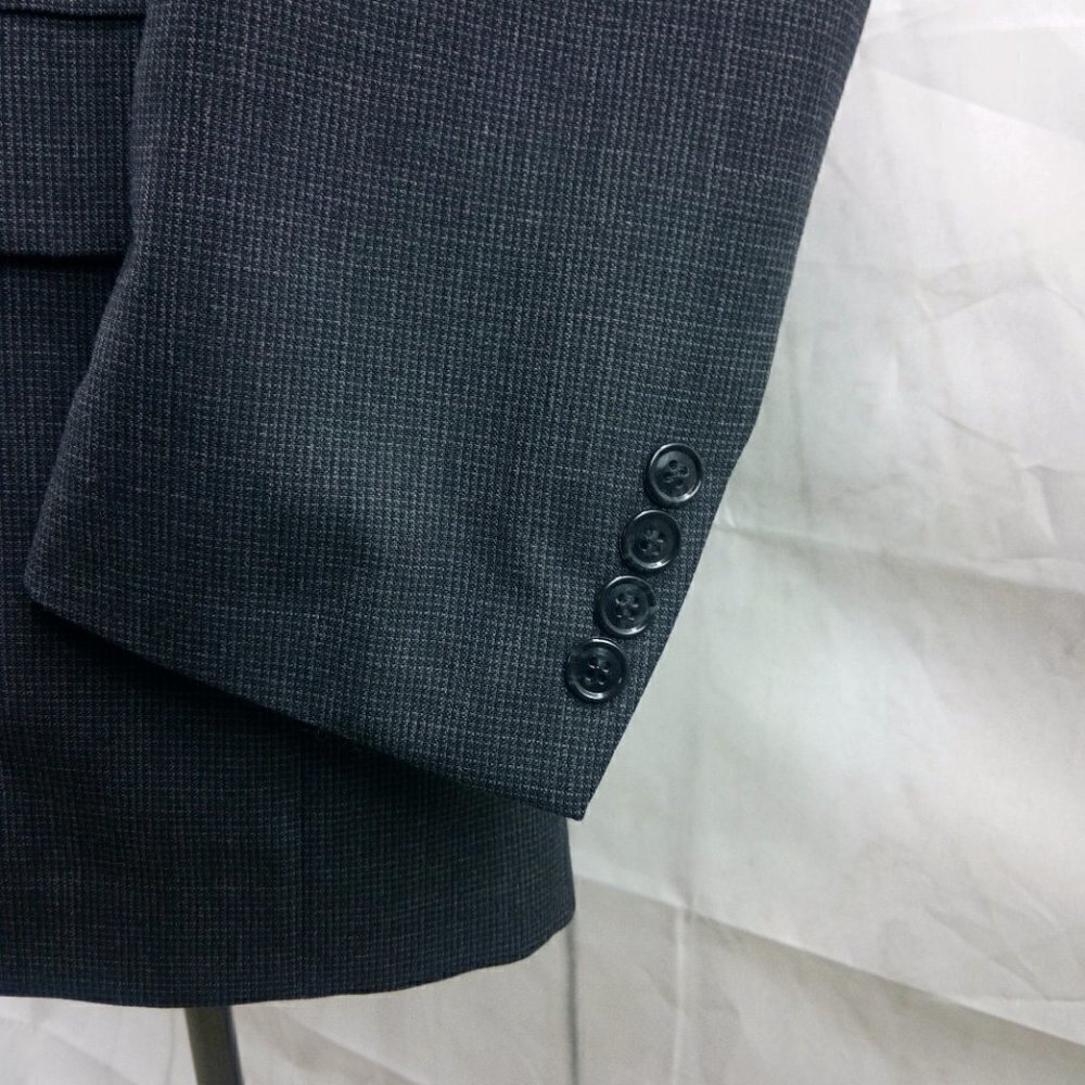 Roberto Vasalli Double Breasted Gray Suit Blazer - Picture 4 of 13